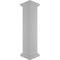 Ekena Millwork 10"W x 48"H Plain Newel Post with Flat Capital & Base Trim (Installation kit included) NWL10X48PLF0B0 - alternate 7